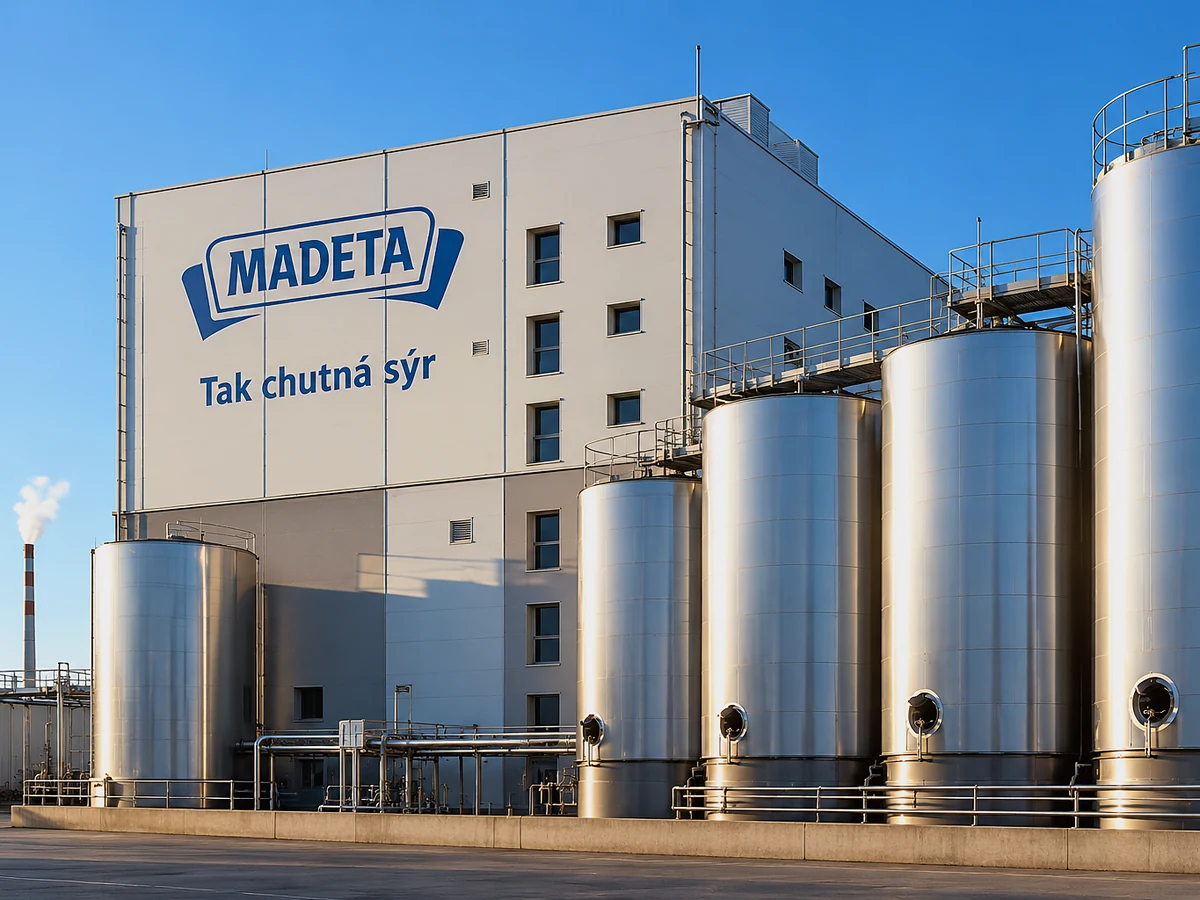 Vyčištěná sila a nádrže před budovou Madeta Planá nad Lužnicí